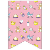 Niedliches Babyduschverhalten Wimpelkette (Erste Fahne)