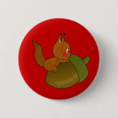 niedliches Babyeichhörnchen Button (Vorderseite)