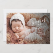 Niedliches Babyfoto Collage Birth Ankündigung (Vorderseite)