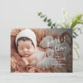 Niedliches Babyfoto Collage Birth Ankündigung (Stehend Vorderseite)