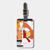 Niedliches Babyfuchs-Wolfmädchen in der Gepäckanhänger (Vorderseite vertikal)