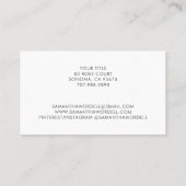 Niedliches Babyfutter für die Geburt Doula oder He Visitenkarte (Rückseite)