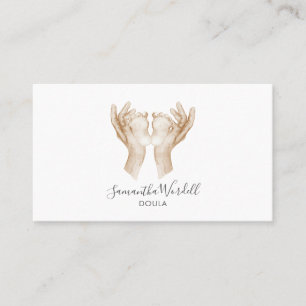Niedliches Babyfutter für die Geburt Doula oder He Visitenkarte
