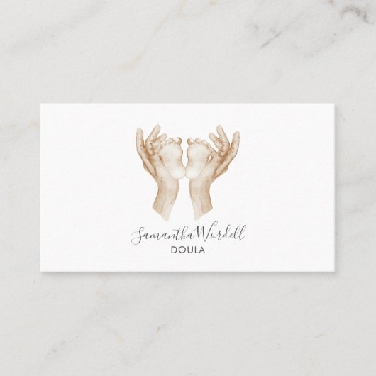 Niedliches Babyfutter für die Geburt Doula oder He Visitenkarte (Vorderseite)