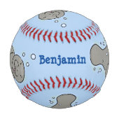 Niedliches Babymantel mit Bläschendarstellung Baseball (Vorderseite)