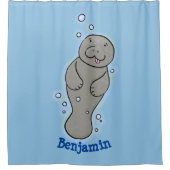 Niedliches Babymantel mit Bläschendarstellung Duschvorhang (Vorderseite)