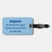 Niedliches Babymantel mit Bläschendarstellung Gepäckanhänger (Rückseite horizontal)