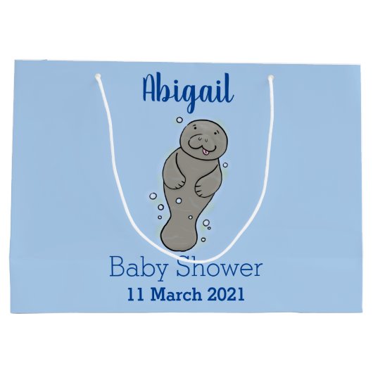 Niedliches Babymantel mit Bläschendarstellung Große Geschenktüte (Rückseite)