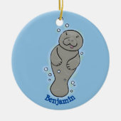 Niedliches Babymantel mit Bläschendarstellung Keramik Ornament (Vorne)