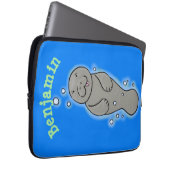 Niedliches Babymantel mit Bläschendarstellung Laptopschutzhülle (Vorne Rechts)