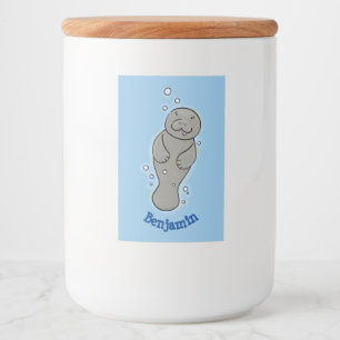 Niedliches Babymantel mit Bläschendarstellung Lebensmitteletikett