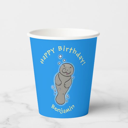 Niedliches Babymantel mit Bläschendarstellung Pappbecher (Vorderseite)