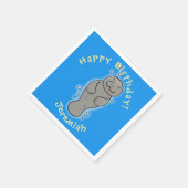 Niedliches Babymantel mit Bläschendarstellung Serviette (Ecke)