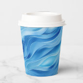 Niedliches Babymeer Otter in Wasser Splash Persona Pappbecher (Rückseite)