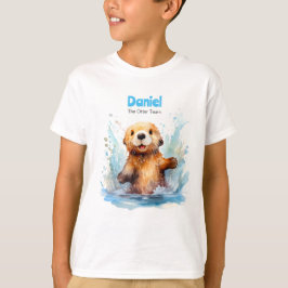 Niedliches Babymeer Otter in Wasser Splash Persona T-Shirt