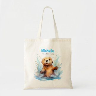 Niedliches Babymeer Otter in Wasser Splash Persona Tragetasche