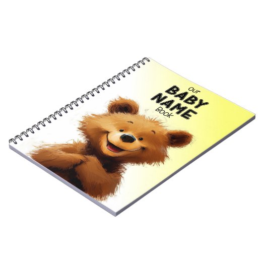 Niedliches Babynamenbuch Notizblock (Linke Seite)