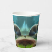 Niedliches Babyotter im Teich - personalisierbar Pappbecher (Rechts)