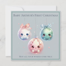 Niedliches Baby's First Christmas Card Feiertagskarte