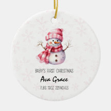 Niedliches Baby's First Christmas Winter Snowman