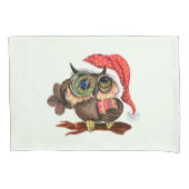 Niedliches Babyschale in Weihnachtshut und Geschen Kissenbezug (Vorderseite)