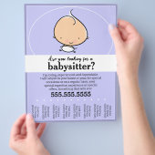 Niedliches Babysitten, Kinderbetreuung, Reißversch Flyer (Hand)
