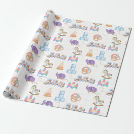 Niedliches Babyspielzeug Geschenkpapier