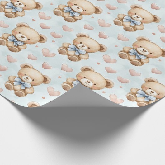 Niedliches Babywaschpapier Geschenkpapier (Ecke)