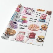 Niedliches Backen Farbe Konditorei Custom Zitate F Geschenkpapier (Ungerollt)