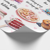 Niedliches Backen Farbe Konditorei Custom Zitate F Geschenkpapier (Ecke)