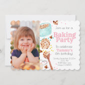 Niedliches Backen Foto Geburtstag einladen Einladung (Vorderseite)