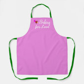 Niedliches Backen für Liebe Grill, rosa Koch Bäcke Schürze (Vorderseite)