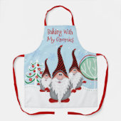 Niedliches Backen mit meinen Gnomaden Gnome Weihna Schürze (Vorderseite)