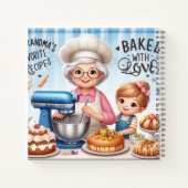 Niedliches Backen mit Oma-Rezepten-Notebook Notizblock (Rückseite)