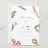 Niedliches Backen Party Girl's Birthday Einladung (Vorderseite)