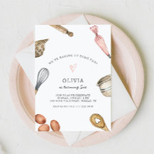 Niedliches Backen Party Girl's Birthday Einladung