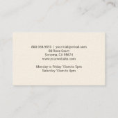 Niedliches Bäckerchen Wasserfarbe Cupcake Bäckerei Visitenkarte (Rückseite)