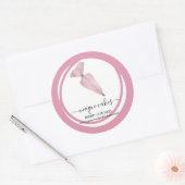 Niedliches Bäckereigeschäft Pink Circuit Bag Runder Aufkleber (Umschlag)