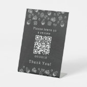 Niedliches Backgebäck Verließ einen QR-Kodex Sockelschild (Vorderseite)