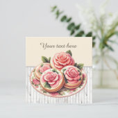 Niedliches Backkochen Party Einladung (Stehend Vorderseite)