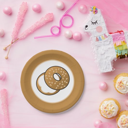 niedliches Bagel Liebhaber des Party Pappteller (Party)