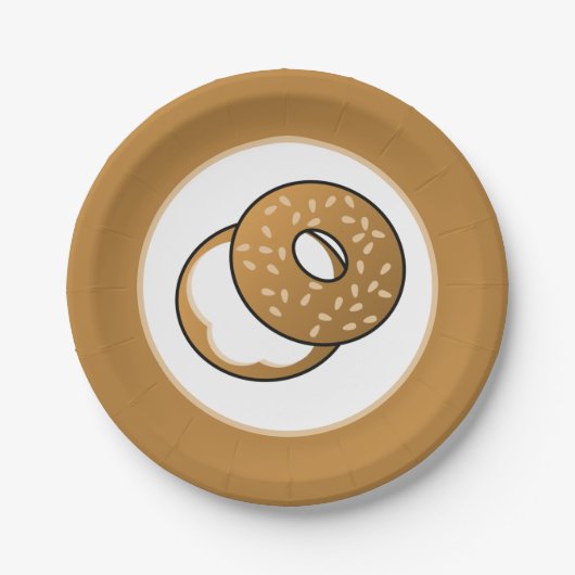 niedliches Bagel Liebhaber des Party Pappteller (Vorderseite)