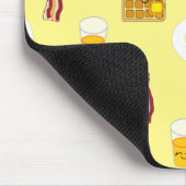 Niedliches Bakon, Eier und Waffeln Cartoon Mousepad (Ecke)