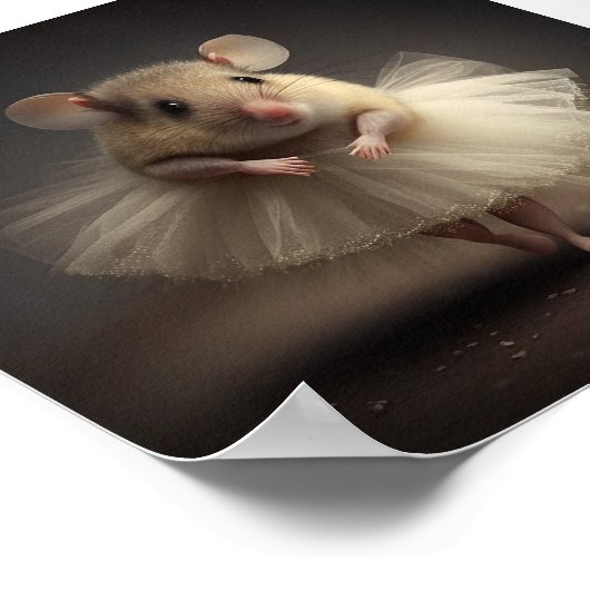 Niedliches Ballerina-Mausposter Poster (Ecke)