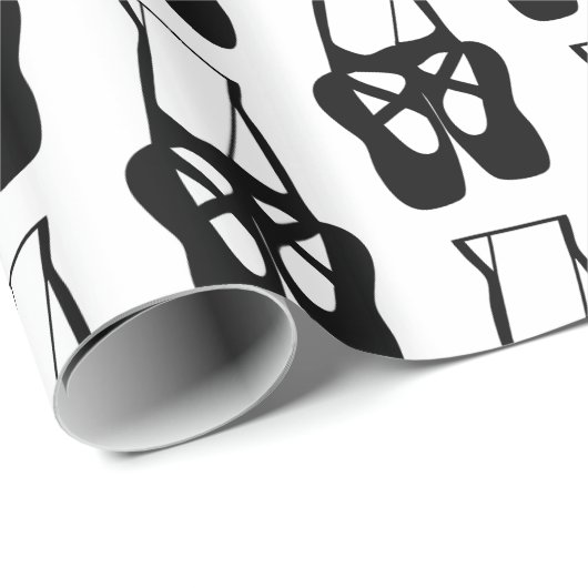 Niedliches Ballet Dancer Beine & Slippers Muster Geschenkpapier (Rolleneckpunkt)
