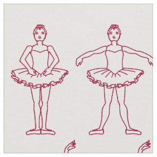 Niedliches Ballett-Positions-Muster Stoff