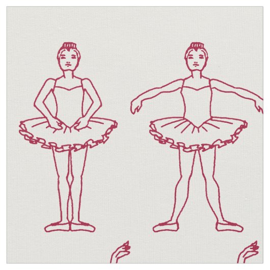 Niedliches Ballett-Positions-Muster Stoff (Nahaufnahme)