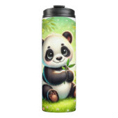 Niedliches Bambuswalddesign - Adorable Panda Cub Thermosbecher (Vorderseite)