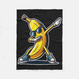 Niedliches Banana Dabbing Shirt Funny Kids Print Fleecedecke
