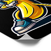 Niedliches Banana Dabbing Shirt Funny Kids Print Poster (Ecke)